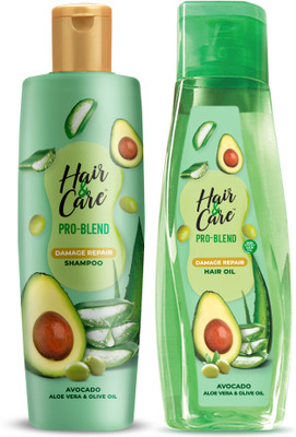 HAIR&CARE Pro Blend Damage Repair Combo (300ml Shampoo+ 300ml Hair Oil) For Rs. 174 @ 70% off