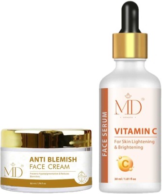 MD COSMETIC Anti Blemish Pigmentation Cream(50G), Vitamin C Face Serum (30ML)(2 Items in the set)