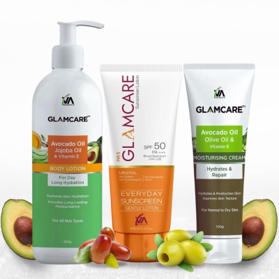 Glamcare Summer Bodycare Kit (200g+60ml+100g)(3 Items in the set)