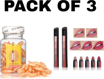ghorela g 1 Bottle Vitamin E + 2 Mini 5in1 Lipstick Sticks (Pack of 3)(1 Items in the set)