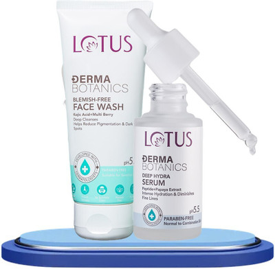 LOTUS Derma Botanics Deep Hydra Serum & Blemish Free Face Wash(2 Items in the set)