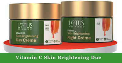 Lotus Botanicals Vitamin C Skin Brightening Glow Day And Night Pack(2 Items in the set)