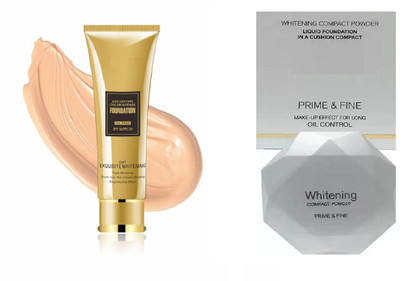 Luipui Premium Age-Defying Intense Foundation & Whitening Prime&Fine Compact Powder(2 Items in the set)