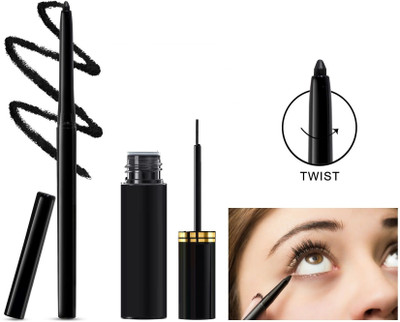 Libline Deep Black + Matte Liner - Black Kajal(2 Items in the set)