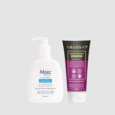 Moiz CleanUp Brightening Face Wash| Sulfate Free, Paraben Free(2 Items in the set)