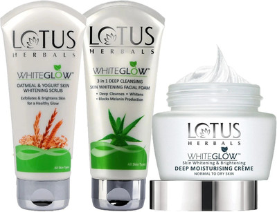 LOTUS HERBALS glow ( Deep Moisturising Creme _60g + 3 in 1 Deep Facial Form_100g(3 Items in the set)