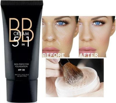 DARVING 24Hrs Wear Weightless Loose Powder with ONE TOUCH INSTANT MAKE UP bb cream(2 Items in the set)