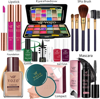 VOZO Makeup Combo Sets One-stop Beauty Package for Beginners and Professionals 214(15 Items in the set)