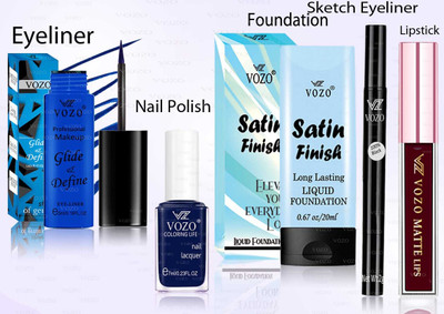 VOZO Makeup Combo Professional Cosmetic Kit with Ultra-Pigmented Set-132(5 Items in the set)