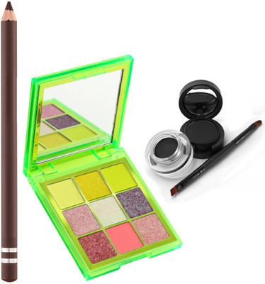 MYEONG Combo Of Gel Eye Kajal And Eyebrow Pencil With Eye shadow(3 Items in the set)