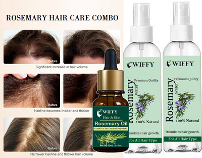 Wiffy new hair care combo kit rosemary water and 1 oil rosemary oil(3 Items in the set)