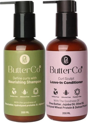 Butterco Combo of Define Curl With Nourishing Shampoo + Curl Sculpt Leave in Conditioner(2 Items in the set)