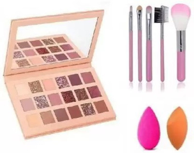 APPARA EYESHADOW PALETTE + 5 PCS MAKEUP BRUSH + 2 PIECE MAKEUP PUFF (4 Items in the set)(4 Items in the set) APPARA EYESHADOW PALETTE + 5 PCS MAKEUP BRUSH + 2 PIECE MAKEUP PUFF (4 Items in the set)(4 Items in the set)