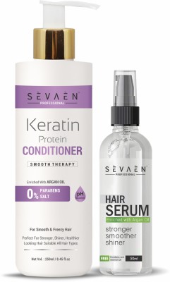 sevaen Keratin Conditioner and Professional Hair Serum(2 Items in the set)