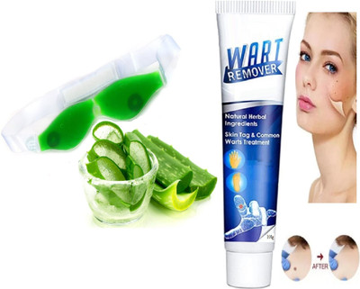 Latixmat Aloe Gel Eye Sleeping Mask With Warts Remover Cream Extract Skin Face Tag(2 Items in the set)