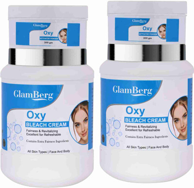 Glamberg Herbal Oxy Bleach Cream With Activator 1 kg x 2(2000 g)