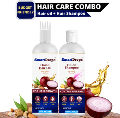 smartdrops New Anti Hair fall Combo of Onion Oil & Shampoo Combo kit(2 Items in the set)