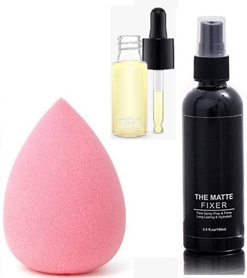 SEUNG NATURAL LONG LASTING & WATERPROOF COMBO OF BLENDER MAKEUP WITH SERUM&FIXER(3 Items in the set)