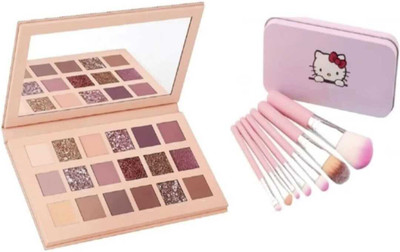 ravuk Rose gold eyeshadow hello kitty(8 Items in the set)
