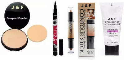 Zailie Face Compact, Eyeliner,Contour Stick,Primer(5 Items in the set)