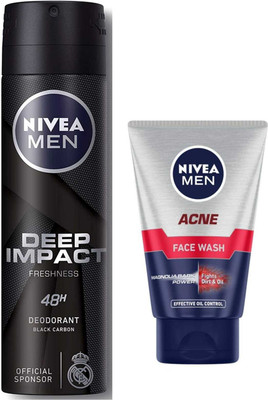 NIVEA Acne 100ml FW Deep Impact Deodrant(2 Items in the set)