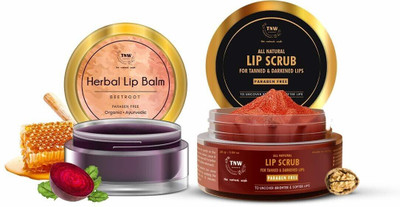 TNW - The Natural Wash Lip Care Combo of Beetroot Lip Balm and Lip Scrub| Herbal Lip Balm Moisturizer For Dry Damaged & Chapped Lips Lip Lightening & Brightening Lip Scrub for Tanned & Darkened Lips.(2 Items in the set) TNW - The Natural Wash Lip Care Combo of Beetroot Lip Balm and Lip Scrub| Herbal Lip Balm Moisturizer For Dry Damaged & Chapped Lips Lip Lightening & Brightening Lip Scrub for Tanned & Darkened Lips.(2 Items in the set)