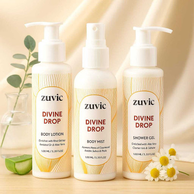 Zuvic Shower Gel + Body Lotion + Body Mist, 100ml Each(3 Items in the set)