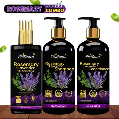 Phillauri Rosemary Essential Oil for Hair Growth|100% Pure & Natural for Hair Fall Control(3 Items in the set)