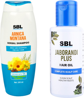 SBL HAIR CARE SHAMPOO & JABORANDI PLUS OIL COMBO(2 Items in the set)