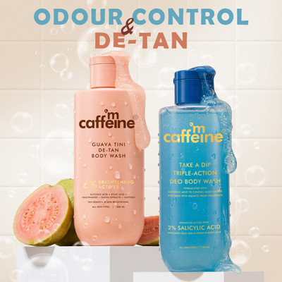 mCaffeine 3-in-1 Take A Dip Deo Body Wash & Guava Tini De-Tan Body Wash Combo(2 Items in the set)