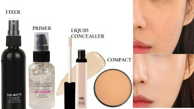 GABBU BEST MAKEUP FIXER SPRAY AND PRIMER COMBO EVER DAILY USE ABLE MAKEUP COMBO(4 Items in the set)
