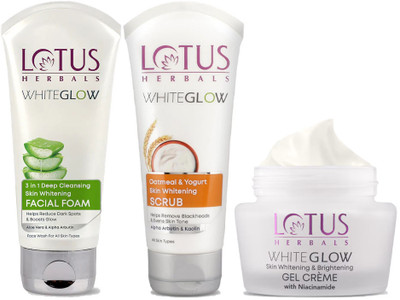 LOTUS HERBALS WhiteGlow Skin Glow Restore Pack(3 Items in the set)