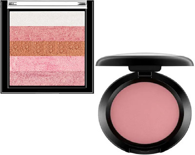 AGLEY PINK COLOR BLUSHING CHEEKS SHIMMER HIGHLIGHTER POWDER(2 Items in the set)