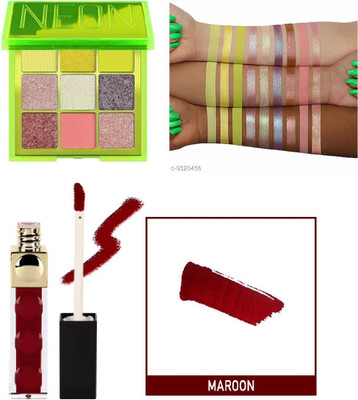 Emijun Liquid Waterproof Sindoor Red and eye shadow palette(2 Items in the set)