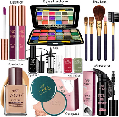 VOZO Makeup Combo Sets One-stop Beauty Package for Beginners and Professionals 119(15 Items in the set)