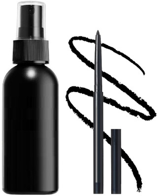 Luster Shine Water Proof Black Crayon kajal & Setting Spray(2 Items in the set)