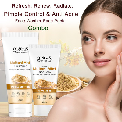 Globus Naturals Face Care Combo - Multani Mitti Face Wash and Multani Mitti Face Pack(2 Items in the set)