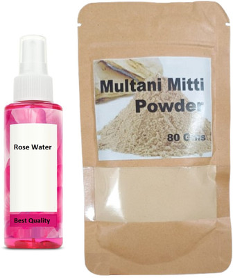 Latixmat BEST QUALITY COMBO SET OF MULTANI MITTI AND ROSE WATER SPRAY(2 Items in the set)