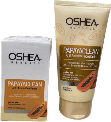 Oshea Herbals Papaya Clean Face Wash-(150g) ,Papaya clean serum (30ml)(2 Items in the set)