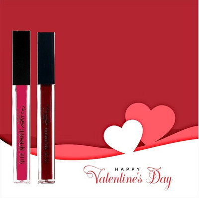 BLUEMERMAID LONG LASTING MULTICOLOR MATTE LIQUID LIPSTICK HIGH PIGMENT FORMULA(2 Items in the set)
