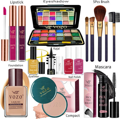 VOZO Makeup Combo Sets One-stop Beauty Package for Beginners and Professionals 228(15 Items in the set)