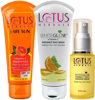 LOTUS HERBALS Vitamin-C Radiance Glow Kit(3 Items in the set)