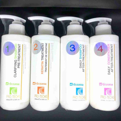 FEZONA Pro Tehs Keratin Treatment Kit - Pre Shampoo + Keratin + Keratin Shampoo(4 Items in the set)