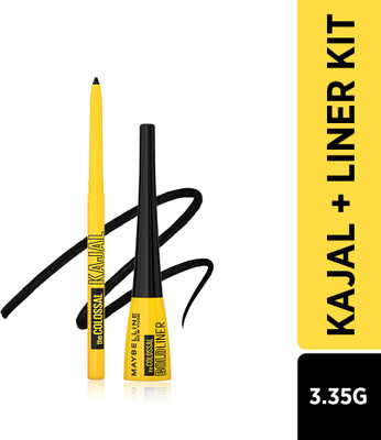 MAYBELLINE NEW YORK Colossal Bold Liner & Colossal Kajal - Eye Kit Combo, 3.35g (Pack of 2)(2 Items in the set)