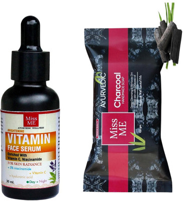 Miss Me Vitamin C Face Serum And Charcoal Soap(2 Items in the set)