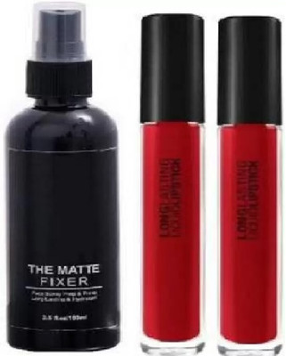 Mixonshun Most Beautiful Trending Fixer And Ultra Smooth soft red lipstick 2(3 Items in the set)