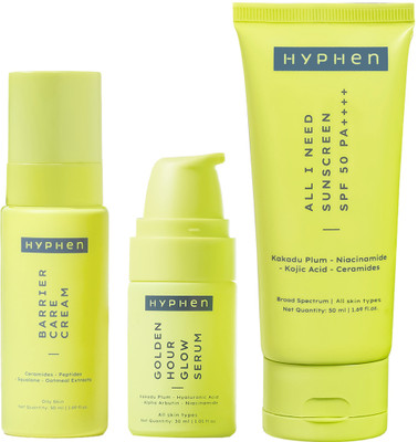 HYPHEN Daily Face Care Combo - Oily & Combination Skin | Serum, Moisturizer & Sunscreen(3 Items in the set)