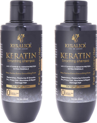 KERALICK Keratin Shampoo Combo for Smooth, Silky, Frizz-Free, Strong and Nourished Hair(2 Items in the set)