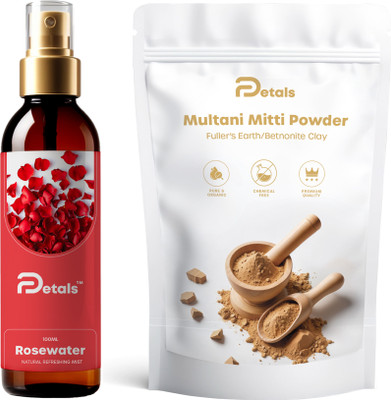 DPetals Rose Water 100 ml & Multani Mitti 100 gms Combo(2 Items in the set)