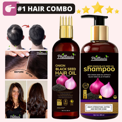 Compare Phillauri Red Onion Black Seed Oil Ultimate Hair Care Kit for Hair Fall Control (Shampoo + Hair Conditioner + Hair Oil) (2 Items in the set) Price in India - CompareNow Compare Phillauri Red Onion Black Seed Oil Ultimate Hair Care Kit for Hair Fall Control (Shampoo + Hair Conditioner + Hair Oil) (2 Items in the set) Price in India - CompareNow